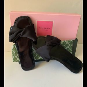 kate spade | Shoes | Kate Spade Ny Bikini Bow Slide Sandals Black 65 |  Poshmark